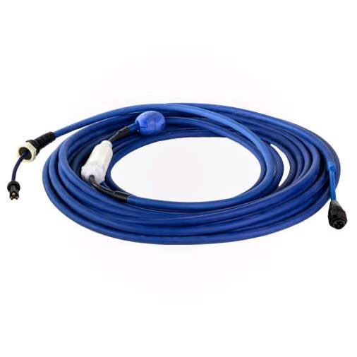 The Maytronics Dolphin 60' DIY Cable with Swivel, model 9995873-DIY, is a blue coil replacement designed for older Dolphin models, featuring connectors on both ends for seamless functionality.