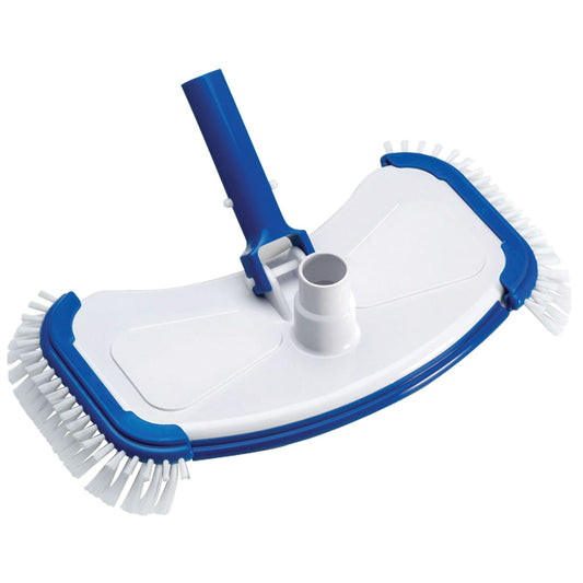 Ocean Blue Deluxe Weighted Vac Head With Side Brushes, Fits 1 �  Or 1 �  Hose (Display Hanger) | 130015