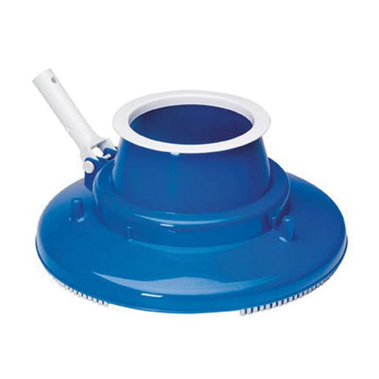 The Ocean Blue Leaf Eater w/ Wheels & Brushes (130070B) is excellent for pool cleaning, with a handle attachment and a large capacity mesh bag to efficiently collect debris.