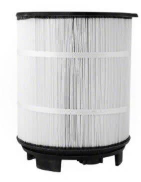 The Pentair Sta-Rite System 3 Cartridge Filter 200 sf | 25022-0201S is a cylindrical pleated filter with a black base and top, ideal for pool owners who need ultra-capacity filtration for crystal-clear water.