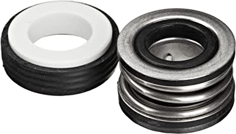 The Pentair Challenger SuperFlo VS Pump Shaft Seal Set (354545S) includes two mechanical seal components with layered metal and rubber, featuring one with a white inner ring.