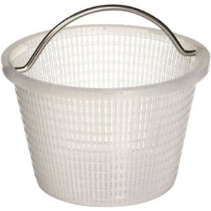 Pentair Bermuda Skimmer Basket (516112Z) is a white plastic basket with a handle and a grid pattern design.
