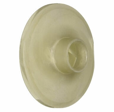 The side view of the Pentair Sta-Rite Dura-Glas Impeller (C105-92PS) reveals a translucent, circular rubber suction cup with a central protrusion.
