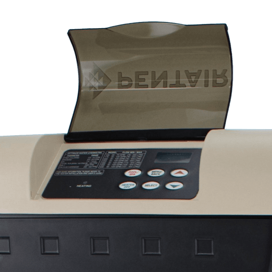 Bread machine with digital controls and open lid, featuring menu, loaf size, and crust color buttons—similar to how the Pentair MasterTemp 400 High-Performance Pool & Spa Heater offers precise temperature control for relaxation.