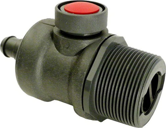 A close-up of the Pentair Legend Platinum Wall Fitting, Gray (LLW22PM) by Pentair, ideal for pool equipment or as a replacement wall fitting in fluid or gas control systems.