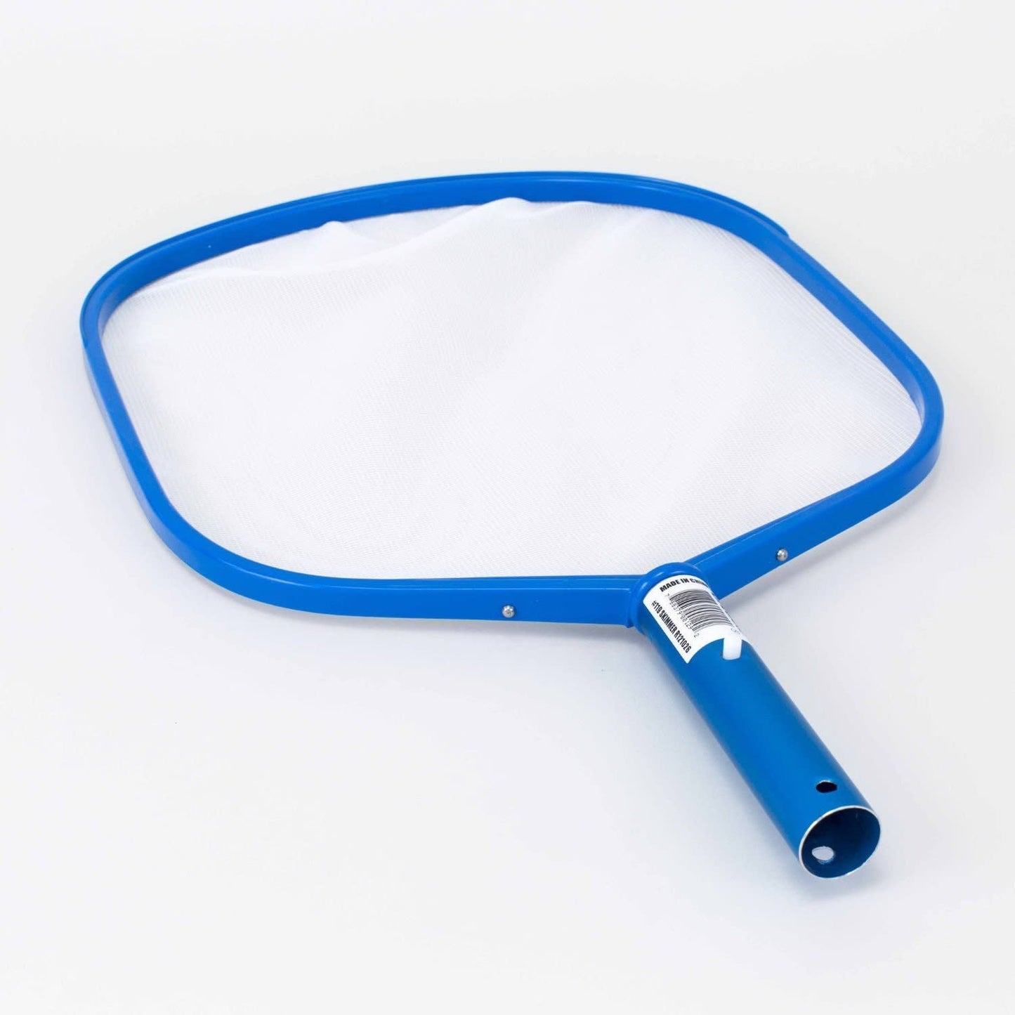 Pentair's #119 Hand Skimmer, featuring a reinforced aluminum handle and white mesh, is designed for cleaning debris from water surfaces.