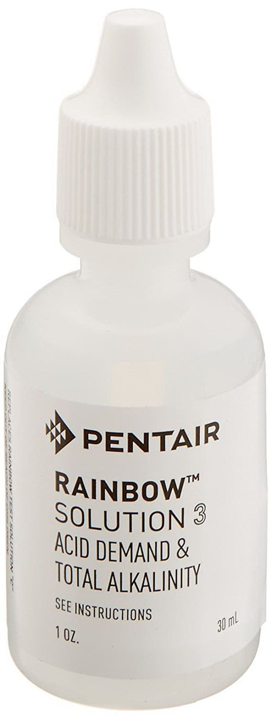 A 1 oz white bottle labeled "Pentair Solution #3 Acid Demand Replacement, R161185" from the brand Pentair.