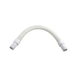 The Pentair Leaf Trap Flexible Vacuum Hose (1.5" x 3', R211256) is a white, flexible hose with connectors at both ends, designed to bend easily into an arch shape.