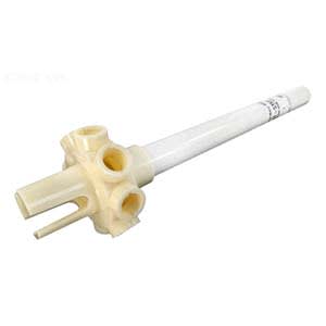The Pentair Collector Hub Assembly (WC137-519P) is a white plastic, cylindrical component with multiple ports, commonly used in scientific or laboratory equipment.