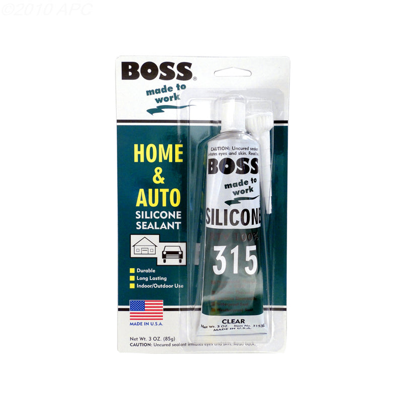 3 OZ CLEAR SILICONE SEALANT TUBE
