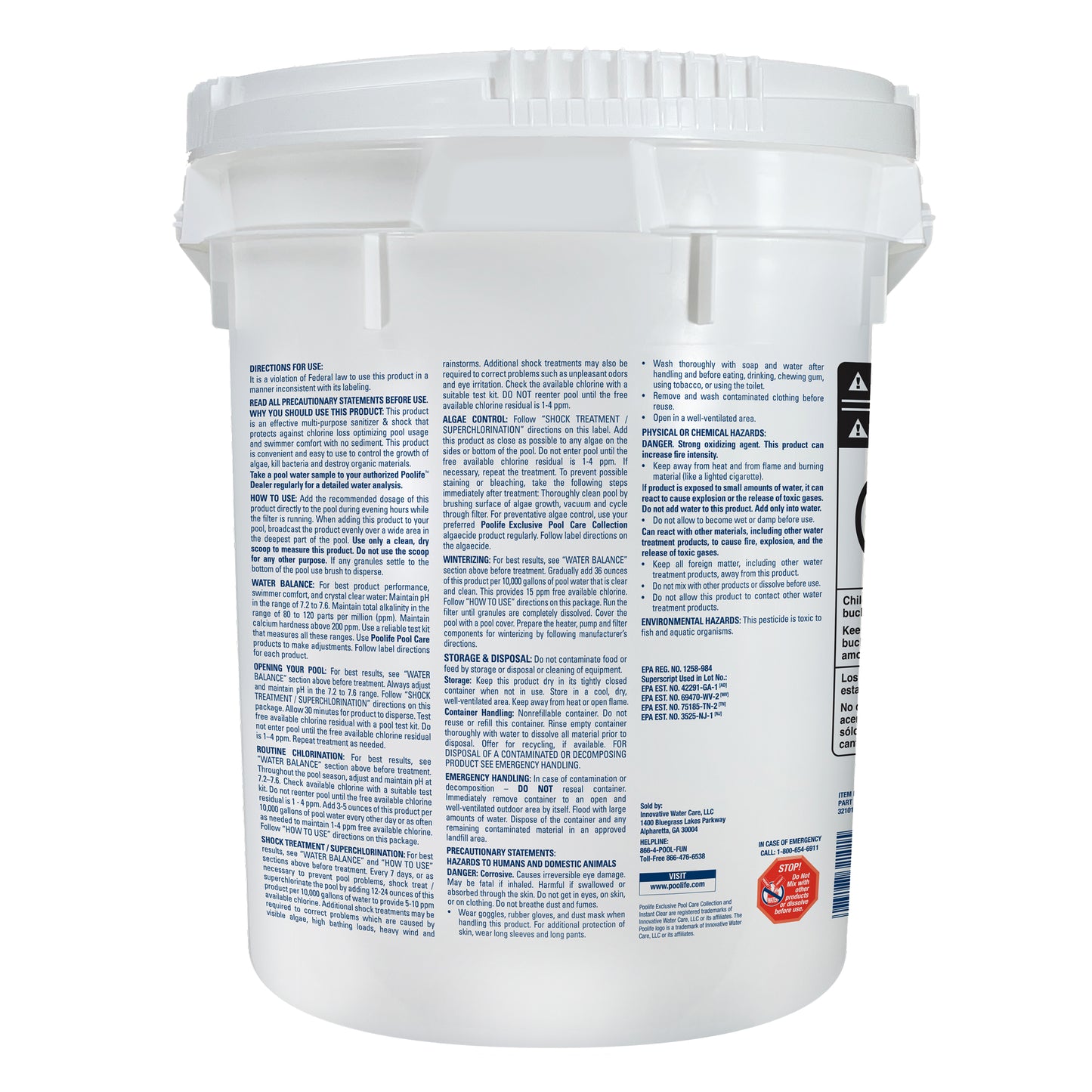 Poolife Instant Clear Cleaning Granules, 35 lb