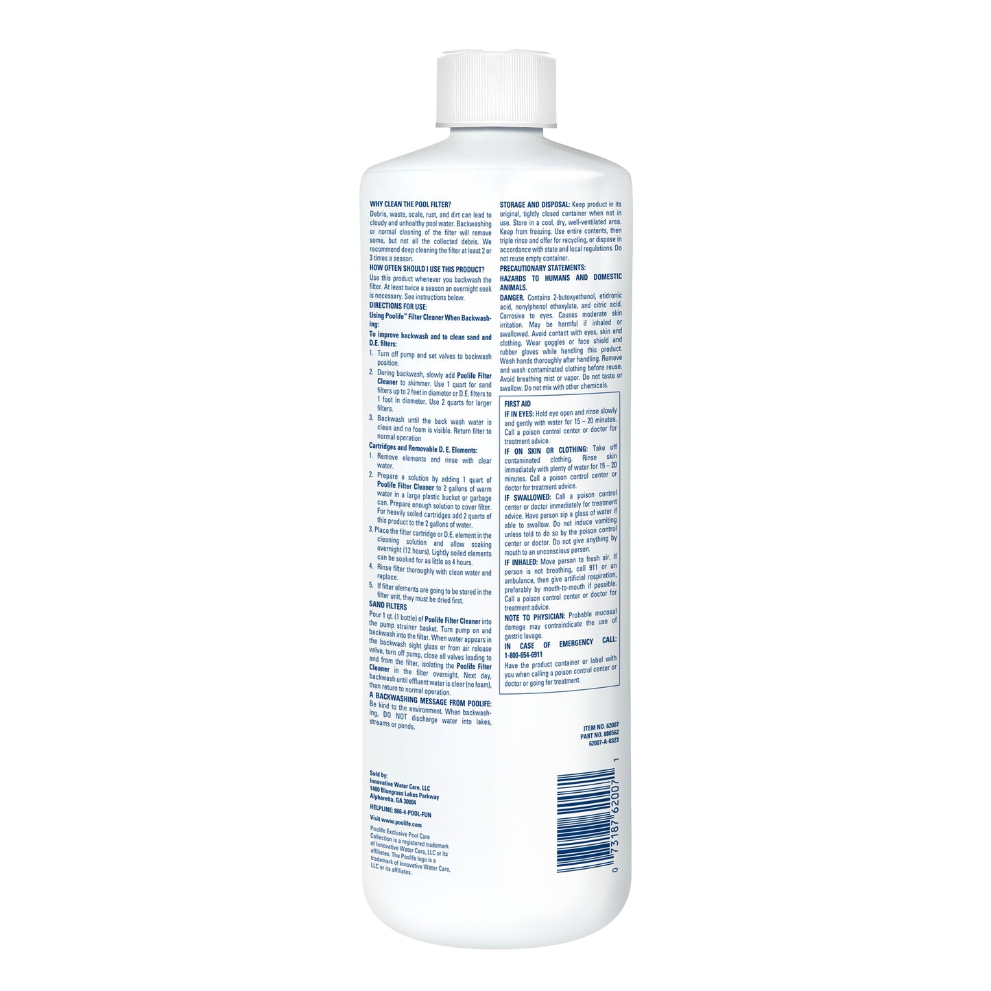 Poolife Filter Cleaner, 1 qt / 32 oz