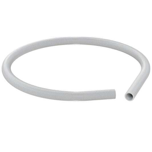 The Polaris 360 Pool Cleaner 6' Feed Hose (9-100-3102) by Polaris is a flexible, gray corrugated plastic hose with one open end, ideal as a feed hose for the Polaris 360 Vac-Sweep. Displayed on a white background.