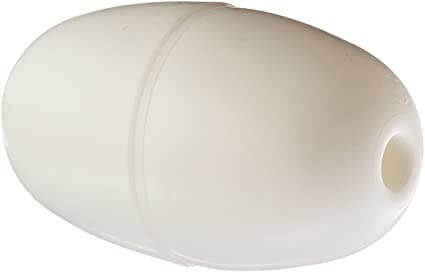 The Polaris 380/360/280/180 Head Float (A20) by Polaris is a white, oval plastic float with a center hole, designed for use in fishing or marine settings.