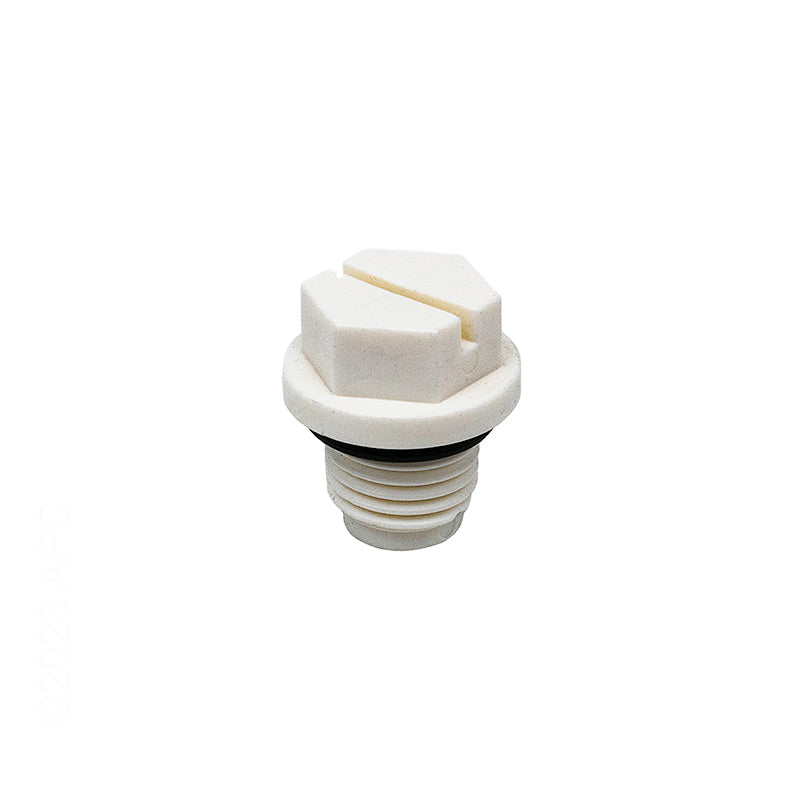 1/4" PLUG ABS WHITE