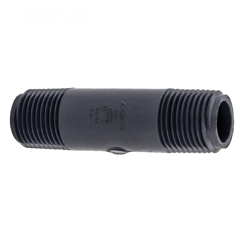 .5" X 3" NIPPLE THREADED SCHEDULE 80 GRAY
