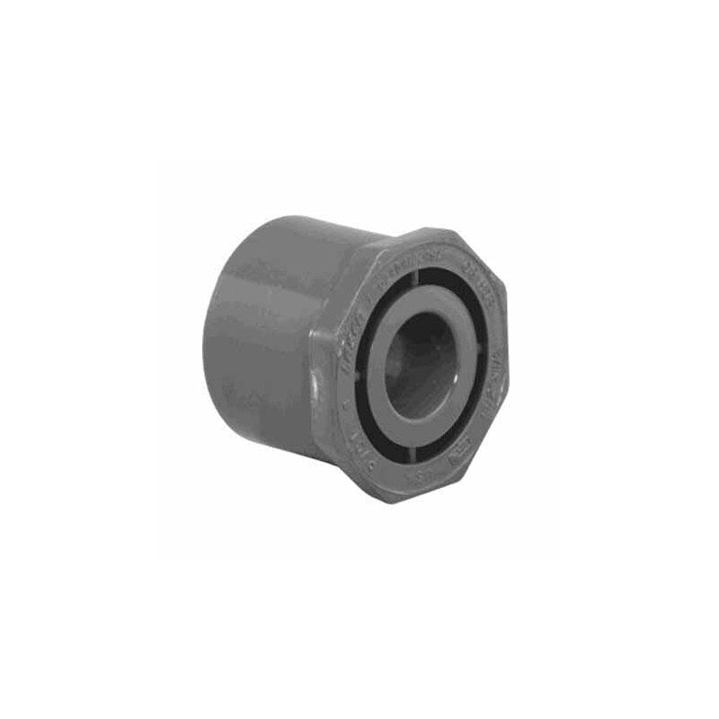 1.25" X 1" SPIGOT X SKT REDUCER BUSHING SCHEDULE 80 GRAY FLUSH