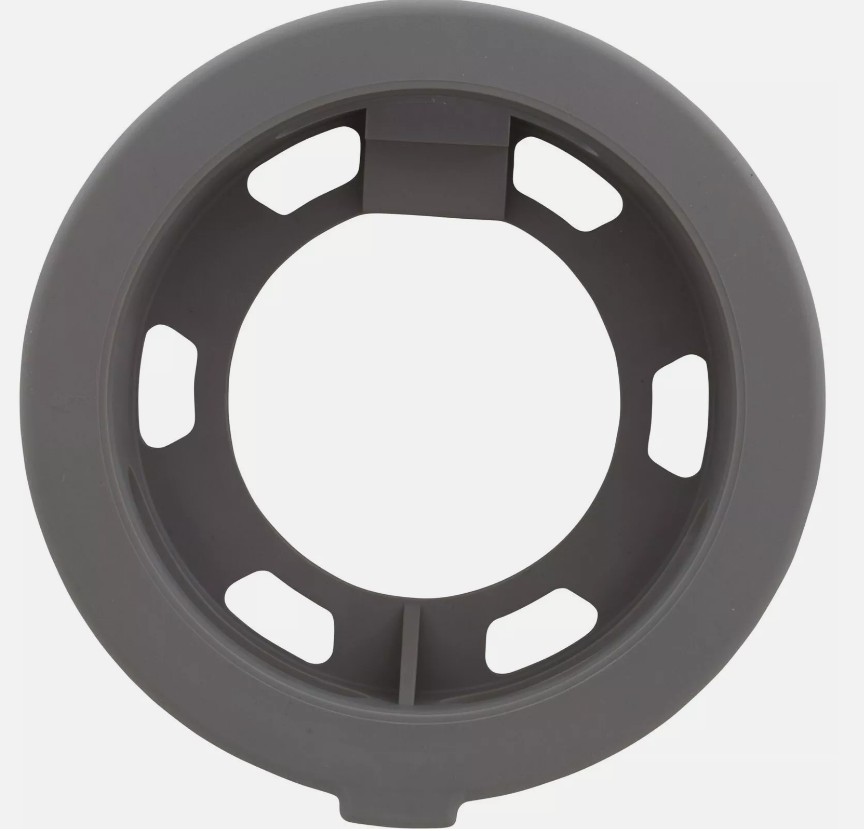 The 2012 model, Pentair Kit Footpad KK Cleaner (K12450), features a gray circular plastic ring with six oval cutouts and a tab at the bottom, showcasing the signature design.