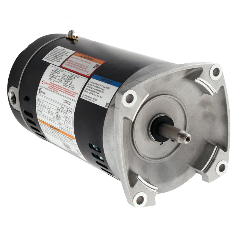 Century Pool Pump Motor, Square Flange, 3HP 3Ph 200/230/460V 56Y | Q3302V1