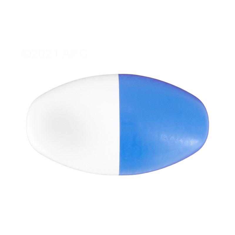 Pentair Rainbow #590 Polyethylene Rope Float, 5" x 9" Oval, Blue/White | R181086