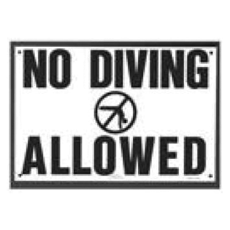 Pentair Sign No Diving Allowed, 12" x 18" | R231200