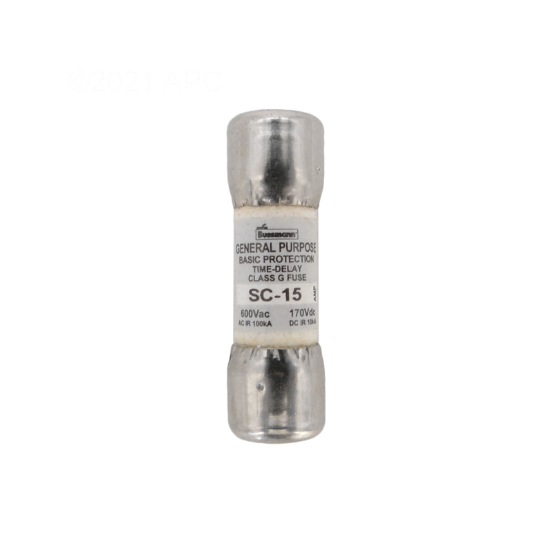 FUSE 15AMP SC SERIES SLOW BLOW