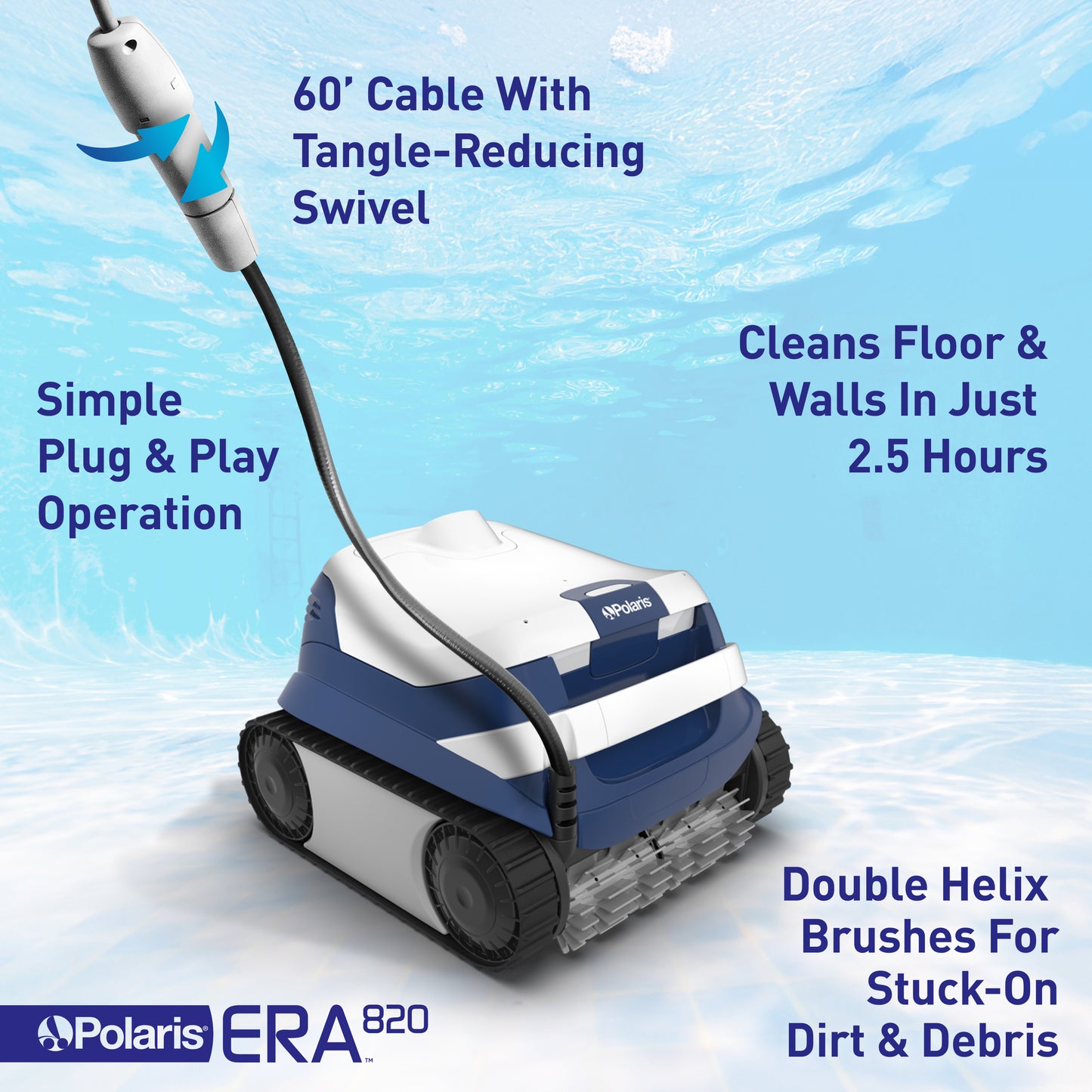 Polaris ERA 820 Dual-Traction Robotic Cleaner