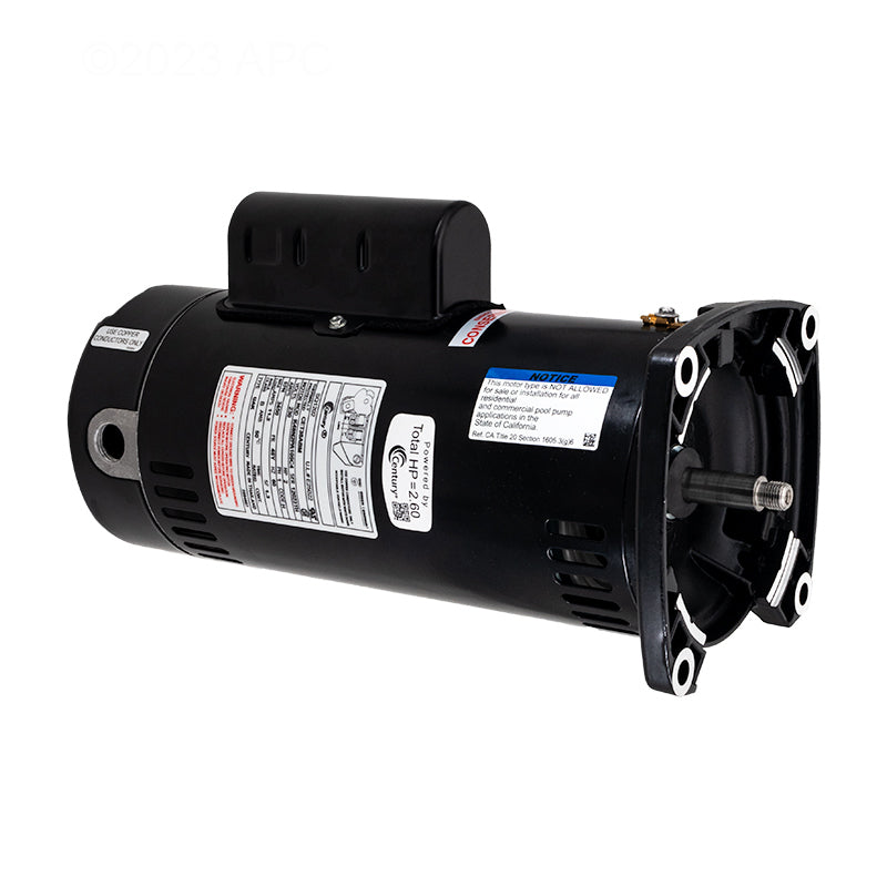 Century Pool Pump Motor Square Flange 2HP 1-Speed 230V 48Y Frame | SQ1202