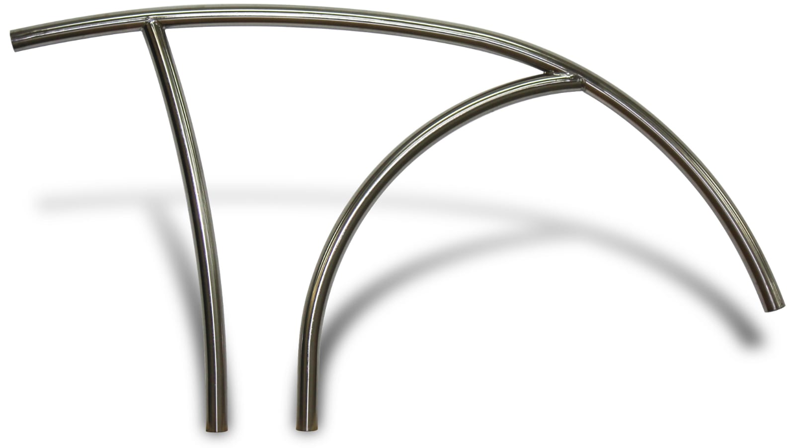 Discover the SR Smith Artisan Series Stair Rail, ART-1004, where curved metal tubing creates an abstract design with intersecting arcs. This stylish rail merges elegance with function, enhancing any modern pool renovation or architectural project.
