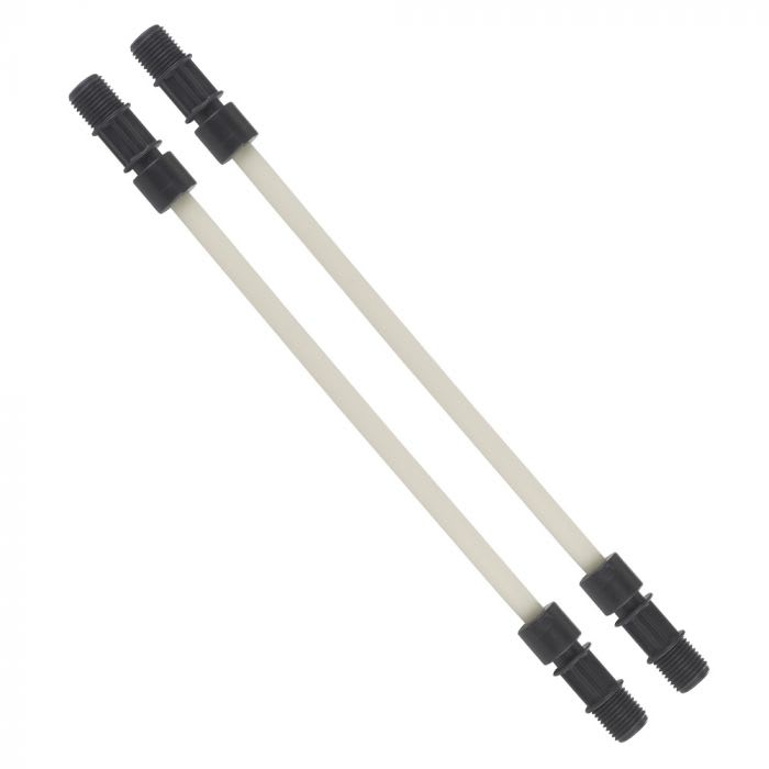 The package contains two Stenner Pump Tubes #3 by Pool Goods, featuring black threaded ends and rubber grips, arranged parallel.