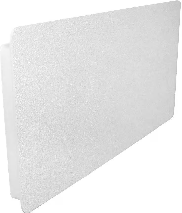 The Pool Goods SimPoolTec Standard I/G Skimmer Plug for SP1084 (IGSD-H) is a white, rectangular air vent-style cover with rounded corners, resembling a pool skimmer closure for winterizing inground pool skimmers.