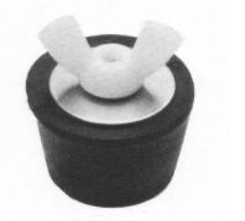 The Pool Goods Winter Rubber Expansion Plug #9 (SP-209) has a black, high-quality rubber body and features a white nylon wing nut, designed for 1-1/2" pipes.