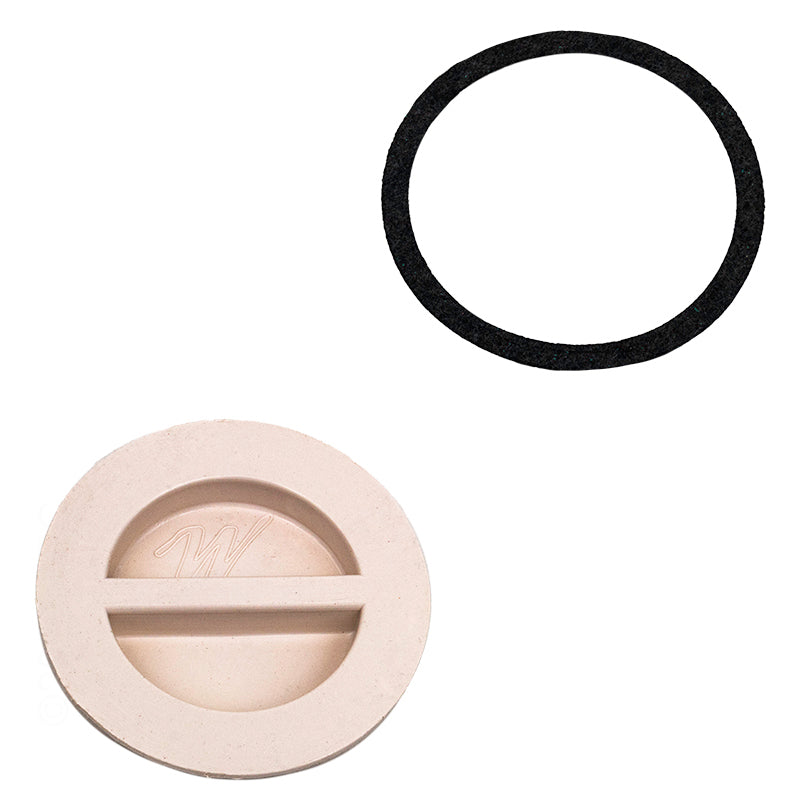 FLUSH PLUG 1 1/2"WITH GASKET - WHITE