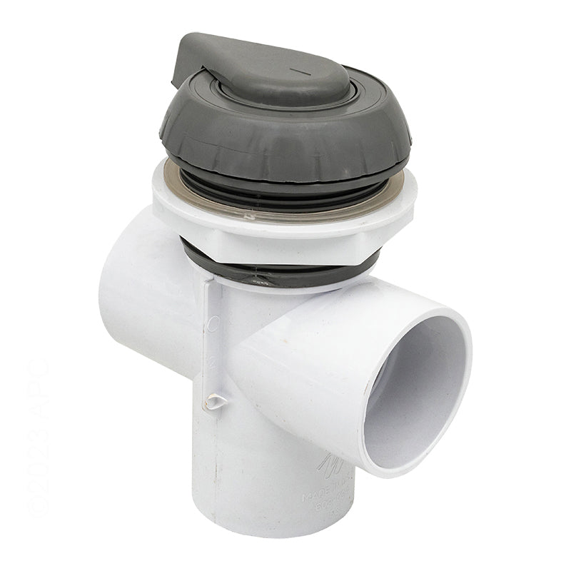 2" TOP ACCESS DIVER VALVE NOTCHED (GRAY)
