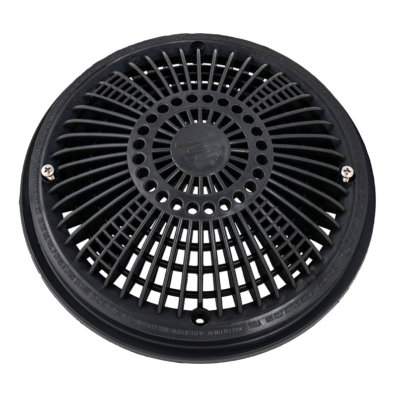 8" TRU FLO DRAIN COVER & FRAME DARK GRAY WATERWAY