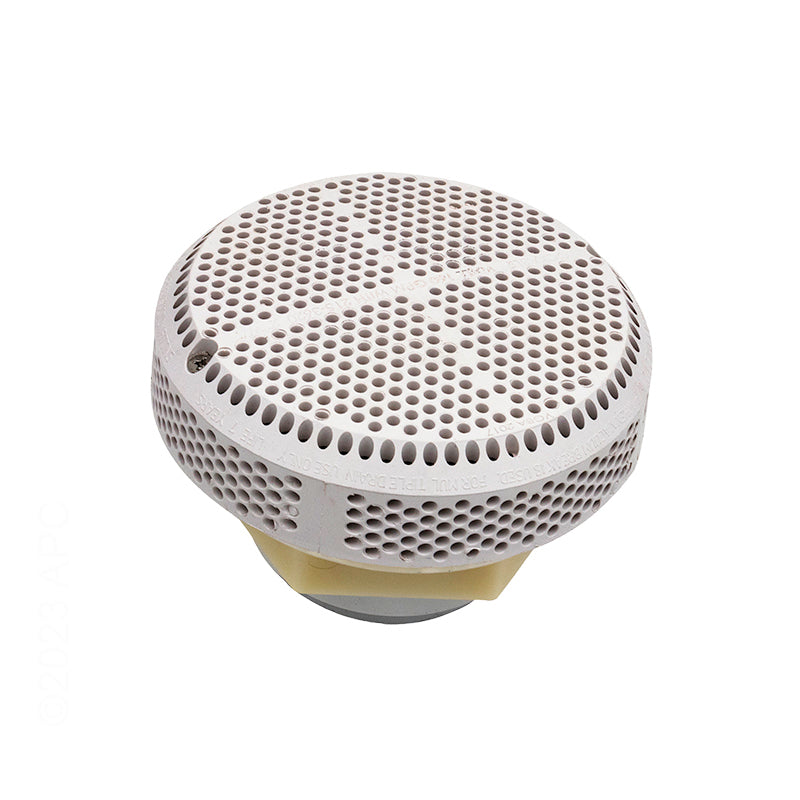 VGB SUPER HI-FLO SUCTION ASSY WHITE HEX NUT 2"SKT 3.25" MOUNTING HOLE