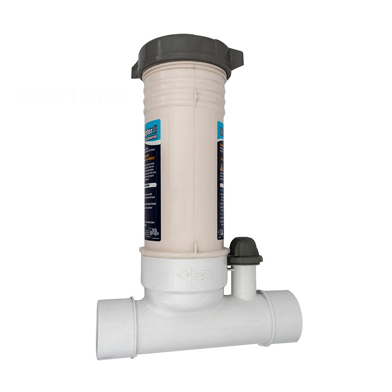 CHLORINATOR IN-LINE 12 TABLET FEEDER - WHITE