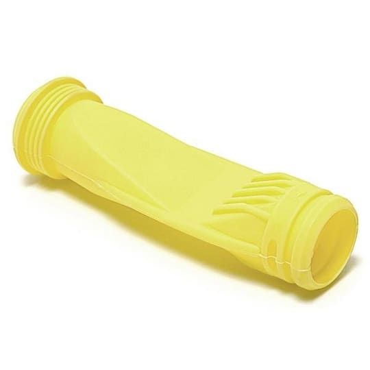 The yellow Zodiac Long Life Diaphragm (W69698) is made of plastic with threaded ends, designed as a flexible connector or conduit piece. It's the ideal replacement part for your Baracuda G3 suction side pool cleaner.