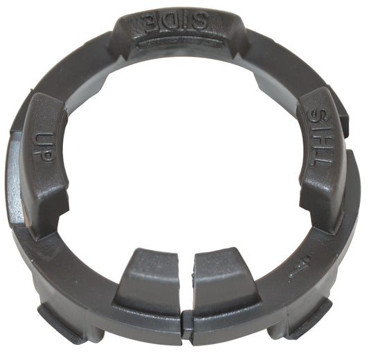The Zodiac Compression Ring | W74000 by Zodiac is a black, circular plastic ring featuring raised labeled tabs marked "SIDE," "UP," and "SHL," with a gap at the bottom.