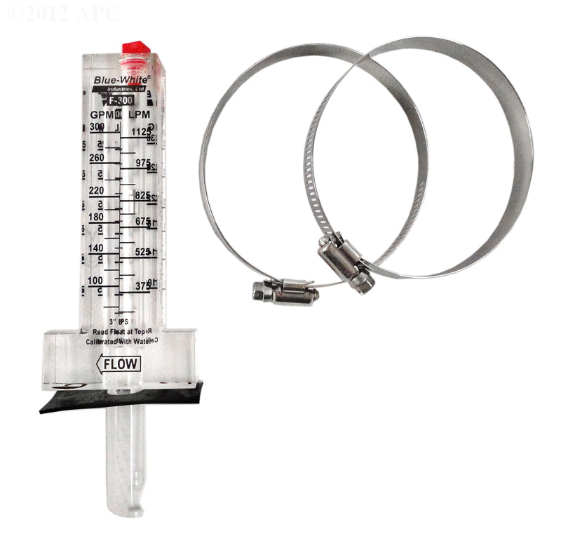 Blue-White Flowmeter for 3" PVC Pipe | F-30300P
