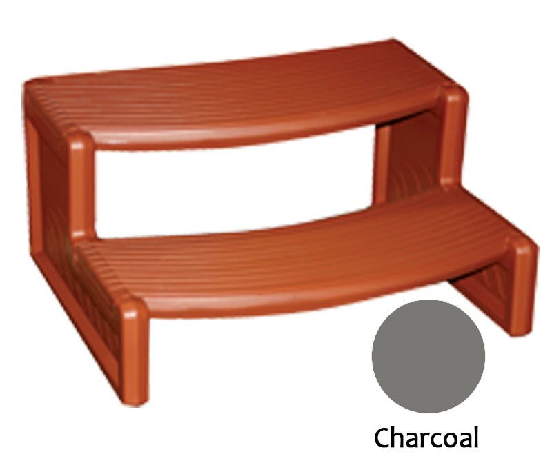 Confer Plastics Handi-Step Spa Steps, Charcoal Gray | HS2-CG