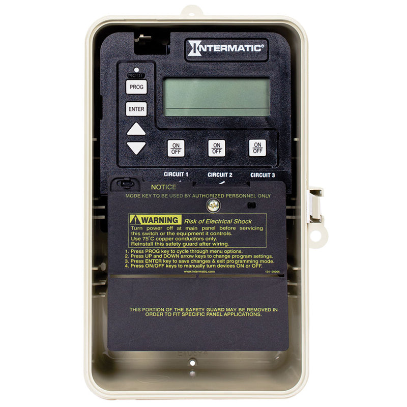 Intermatic PE153P Digital Timer in Outdoor Enclosure with Pool Heater Protection, 120/240 V | PE153P