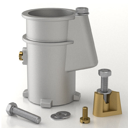 Perma-Cast 4" Aluminum Anchor Socket for 1.9" OD Rail | PS-4019-C