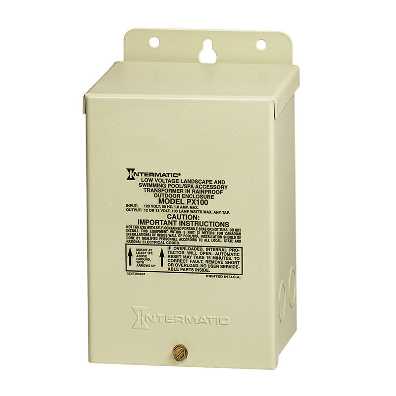 Intermatic Pool Light 100W 12V Safety Transformer, Beige | PX100