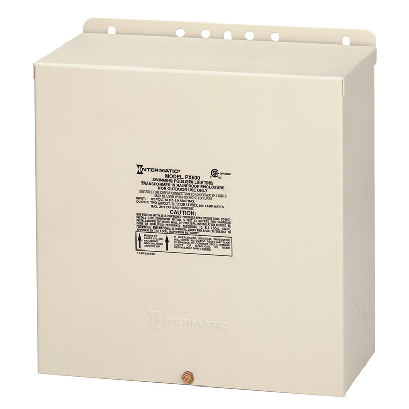 Intermatic 600W 120V Pool and SPA Safety Transformer, Beige Steel Case | PX600