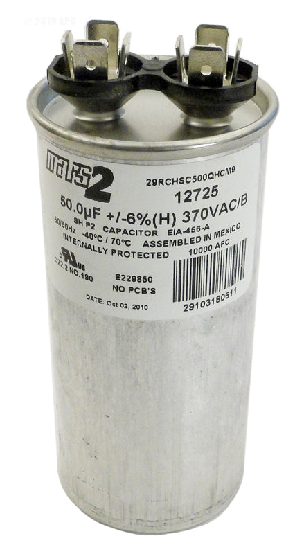 Aladdin Run Capacitor 370V 2" | RD-50-370