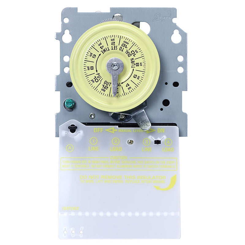 Analog/Mechanical 120 VAC 16 A 5 hp SPST 5" x 3" x 7-3/4" Mechanical Timer Switch | ITMT101M