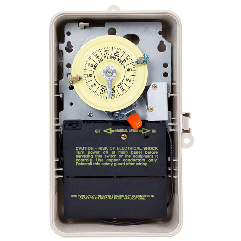Intermatic 24-Hour 120V Mechanical Time Switch, SPST, Pool Heater Protection, Type 3R Plastic Enclosure | T101P201