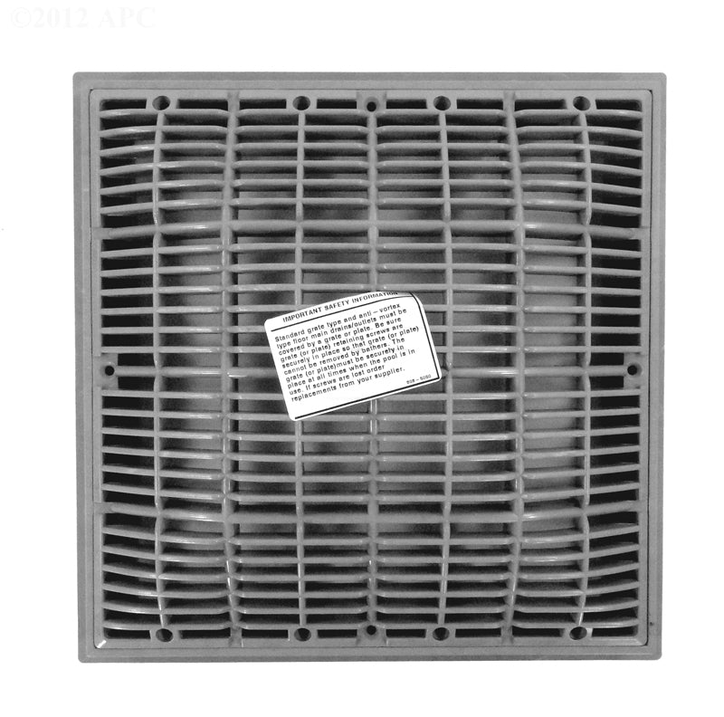 12" X 12" VGB COMPLIANT GRATE GRAY