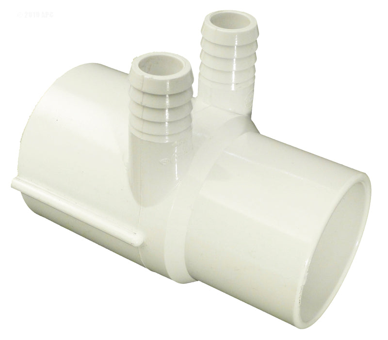 MANIFOLD 2" SPIGOT X 2" SKT X TWO 3/4" RIBBED BARB PORTS